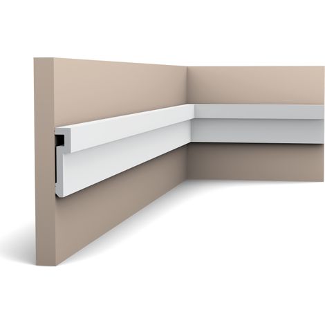 Perfil multifuncional en forma de U - Orac Decor - L200xP2xH8.3cm - Caja de 16 metros - PX198