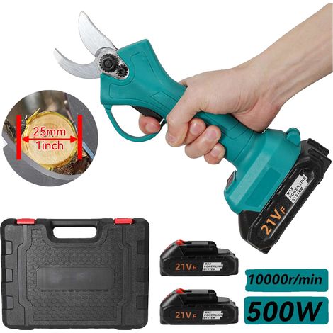 Tijeras de podar inalámbricas, motor sin escobillas, mango ergonómico, dos baterías. (1/2)