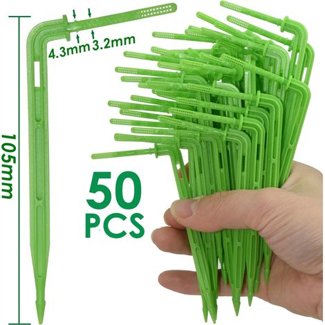(KSL01-930-50PCS) Raccord en T à 3 voies barbelé 1/8'' pour tuyaux d'irrigation goutte à goutte, outils de jardinage (1/4)
