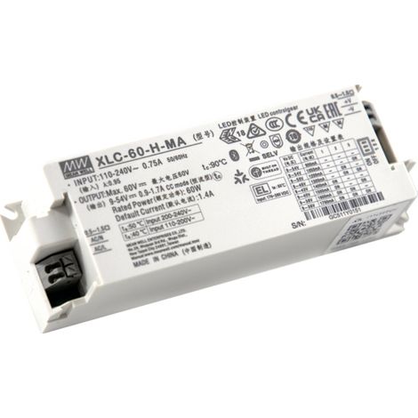 MEAN WELL  LED-Konverter 60 W   12 V  Betriebsspannung max.: 300 V
