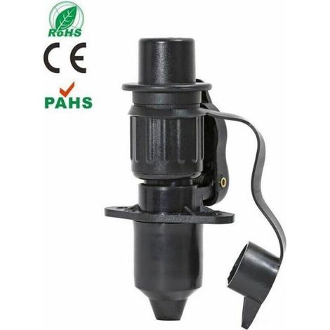 Prise Remorque - Femelle Étanche 12 V 3 Broches - Pour Remorques Camions Camping-cars Tracteurs - 1 Pièce (1/4)
