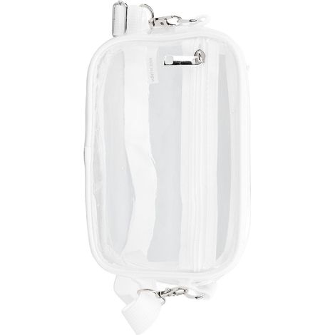 Sac bandoulière transparent et imperméable, bandoulière réglable, coupe décontractée, sac à main en PVC transparent blanc, taille S (1/5)