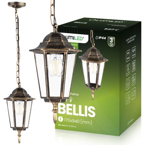 Lampada a sospensione da giardino per esterni E27 LANTERNA Patina BELLIS LUMILED (1/5)