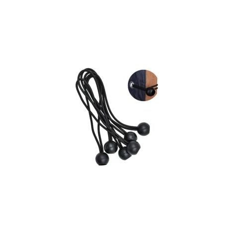 Litzee – 25er-Pack elastische Planenspanner aus Gummi – Länge 18 cm – Einfache Justierung durch Kugelgelenk – Für Planen, Banner, Poster – 25 Stück – Crezuo (1/4)
