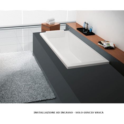 Guscio vasca Calos ad incasso su muratura 170x70 bianca di (1/3)
