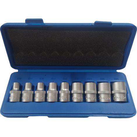 SET SERIE BUSSOLE TORX-E10-24 DA 1/2" 9PZ Cr-V CONDOR