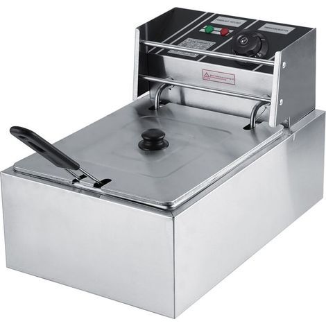 autres Friteuse électrique en acier inoxydable 6L avec panier pour usage commercial et domestique