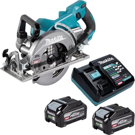 Sierra circular manual a batería Makita RS 001 GU201, 40 V máx., 185 mm, sin escobillas + 2 baterías de 4,0 Ah + cargador (1/5)