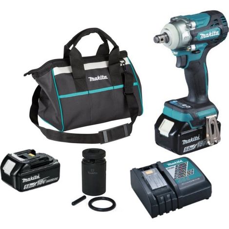 Makita DTW300TX2 18v LXT Brushless Impact Wrench 1/2"" Drive 4 Speed 2 x 5.0ah (1/4)