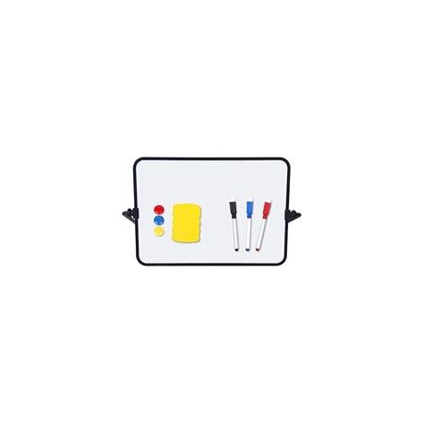 2 Pièces Tableau Blanc Magnetique, Tableaux Blancs Effaçables à Sec, Format A4 Tableaux Blancs Double Face, avec Stylos Effaçables à Sec, Gomme, Aimants pour Bureau Dessin, 30x21 cm (1/5)