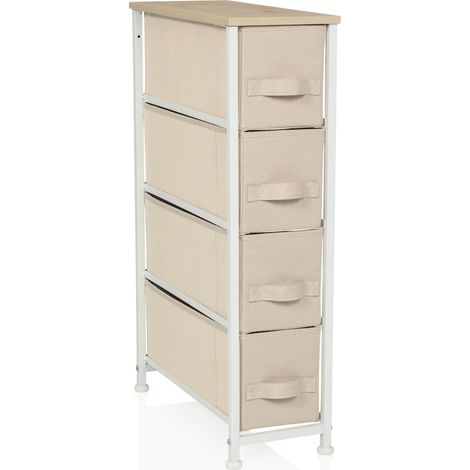 Regal FOLDRESS S 20x48x76cm 4 Fächer beige hjh LIVING (1/5)