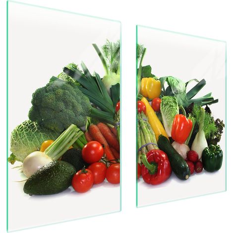 PLACA PROTECTORA DE VIDRIO PARA COCINA 65x52 VERDURAS (1/5)