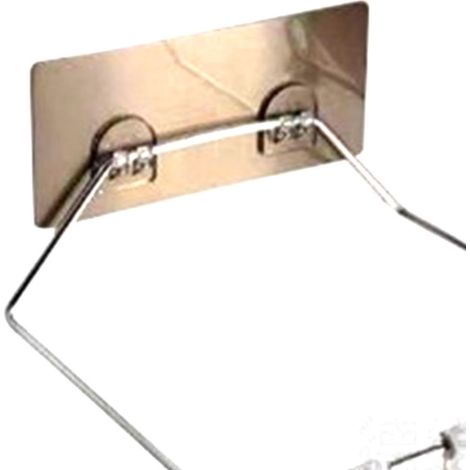 Étagère de lavabo sans perçage en acier inoxydable, grand support de rangement pour salle de bain (1/5)