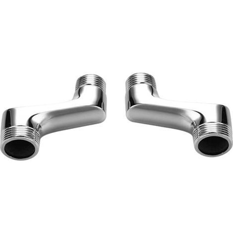 Shower Counter Elbow Connection, Reducer Elbow Brass Connection, Adjustable Swivel Arm, Counter Elbow Wall Connection, Eccentric Connection 1/2 3/4, Chrome A (1/2)