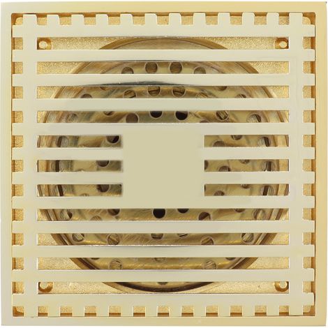 Drain De Sol - Crépine En Cuivre - Pour Salle De Bain Cuisine Balcon - 10x10 cm - 1 Pièce (1/5)