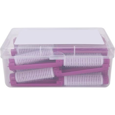 20 bigoudis souples pour permanente, rouleaux à friser moelleux, kit coiffure permanent cheveux longs, lot de 20, violet (1/5)