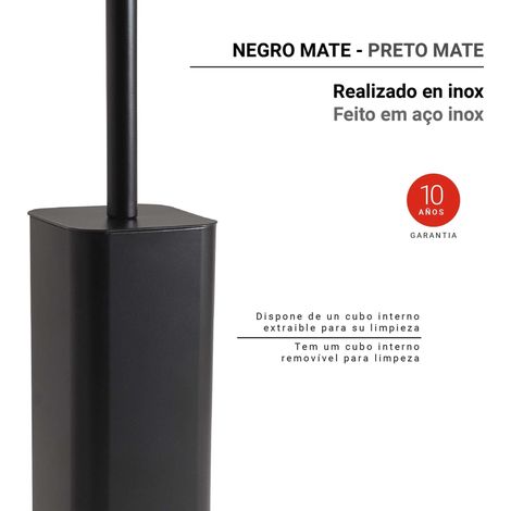 GEDY 13341400000 JACK Escobillero Negro Mate - ref: 13341400000