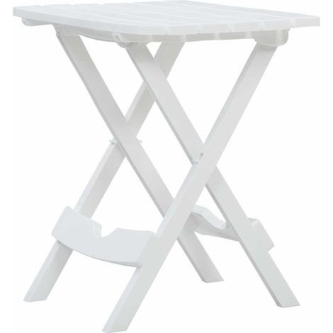 vidaXL Mesa de jardín plegable blanco 45,5x38,5x50 cm (1/2)