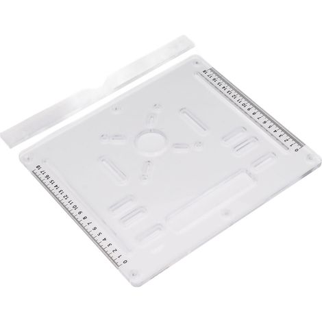 Plaque de support en acrylique pour défonceuse 4 pouces, table de fraisage bois, plaque d'insertion réversible pour travaux du bois (1/5)