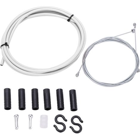Ensemble de Câble et Gaine de Frein pour Vélo BOLANY - Câble de Frein 5mm Solide et Stable - Blanc