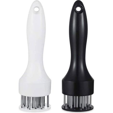 Attendrisseur de viande en acier inoxydable - Lot de 2 - Pour barbecue et marinades (1/5)
