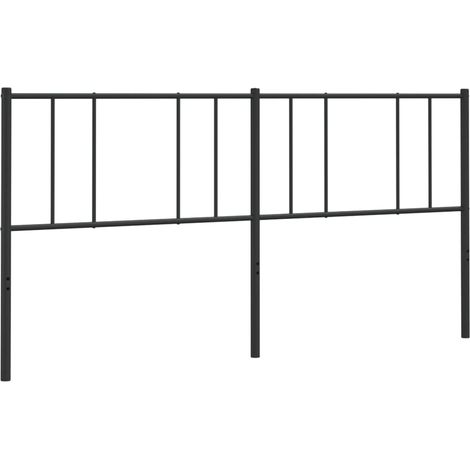 Cabecero accesorio para dormir mueble de dormitorio 200 cm metal negro TDL0202415