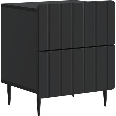 Bedside Cabinet Black 43 x 34.5 x 49.5 cm Engineered Wood vidaXL