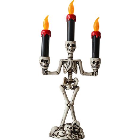 Bougies Halloween-Kerzenleuchter, Kronleuchter mit Skelett-LED für das Halloween-Fest (1/5)