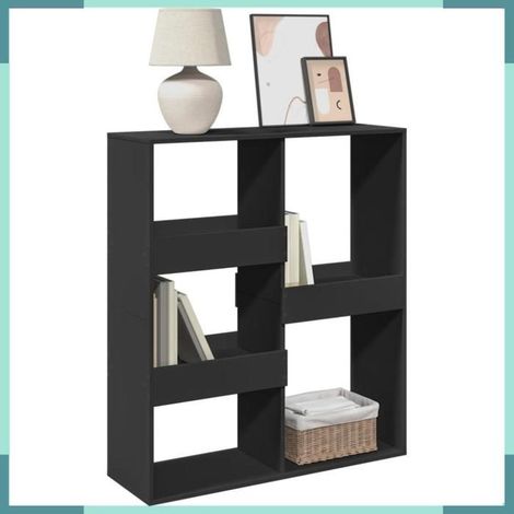 854509 Bibliothèque/Séparateur de pièce noir 100x33x115 cm (1/5)