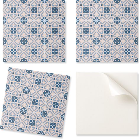 Baldosas de vinilo con estampado y adornos, 20x20x20 cm.
