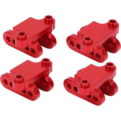 2 supports de fixation d'amortisseur inférieur en aluminium pour essieu avant/arrière de LOSI 1/8 LMT SOLID AXLE Monster Truck rouge (1/5)