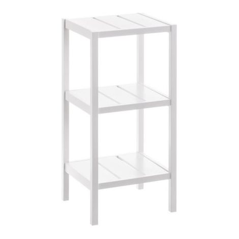Étagère Salle de Bain Bois Blanc MDF 3 Plateaux (1/2)