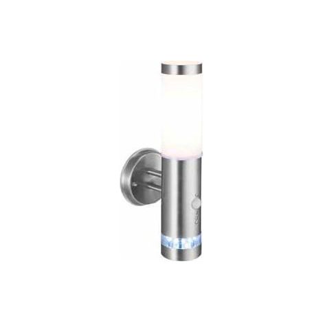 Brilliant Bole Aplique de Pared de Acero Inoxidable para Exterior con Detector