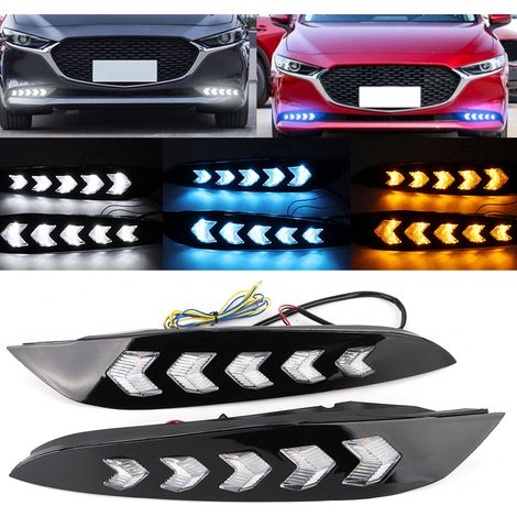 Feux de jour à LED tricolores pour Mazda 3 Axela 19-20 (1/5)