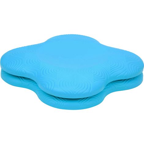 Lot de 2 tapis de yoga antidérapants double face pour genoux et coudes, en PU, pour l'entraînement et l'exercice (bleu). (1/5)