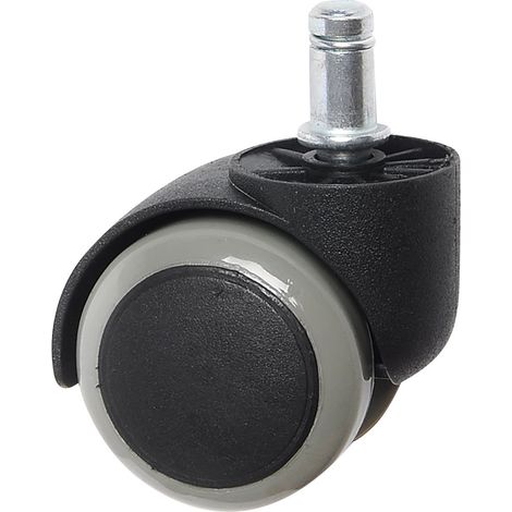 Roulettes Pour Fauteuil De Bureau - TPR Souple Et Acier - Diamètre 50 Mm - Tige 22 Mm X 10-11 Mm - Universelles - Lot De 1