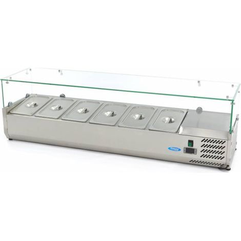 Saladette de comptoir - 150cm - 6 bacs GN 1/3 - Maxima (1/5)