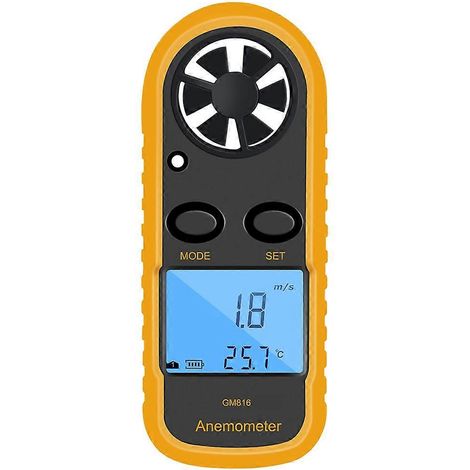 Anémomètre numérique GM816 avec écran LCD, anémomètre et thermomètre portables (1/5)