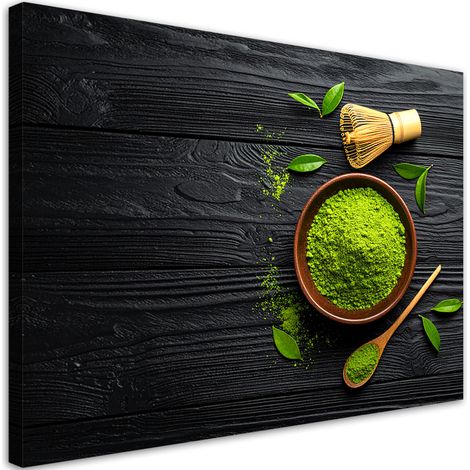 Wandbild Matcha in einer Schale Tee 60x40 cm (1/5)