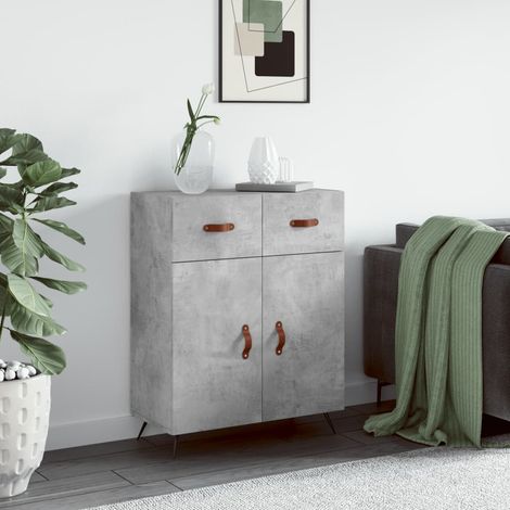 Sideboard Concrete Grey 69.5x34x90 cm Engineered Wood vidaXL (1/5)