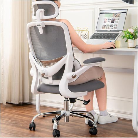 Ergonomischer Bürostuhl Zuhause hoher Netzrücken Lendenstütze klappbare (1/5)