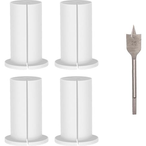 Confezione da 4 divaricatori per fori passacavi bianchi, apri-fori a muro, tappi in silicone da 2,5 cm per router via cavo Starlink e adattatori Ethernet (1/5)