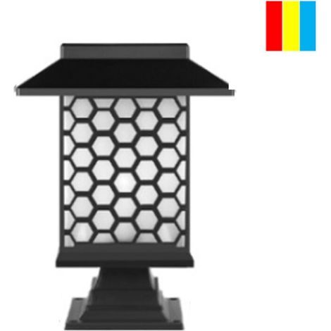 Lampes solaires pour le jardin Lampes de jardin extérieures étanches pour la maison Lampes de pelouse pour villa Grille en nid d'abeille (lumières colorées) (1/5)