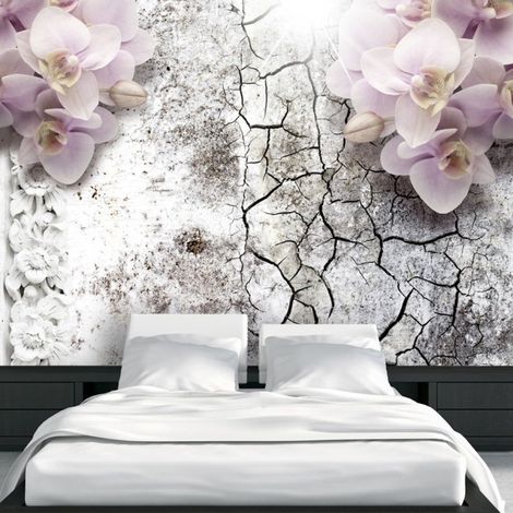 Papier Peint "Bright Red Orchids" 70 x 100 cm (1/2)