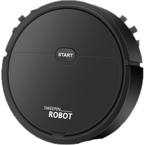 Robot aspirateur USB Smart 3 en 1 Fonction de nettoyage de balayage d'aspiration automatique pour les petits appartements noirs (1/5)