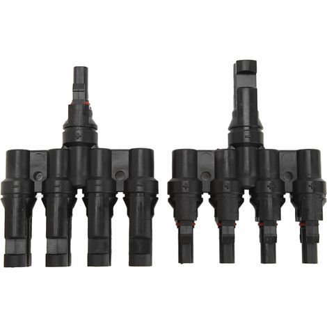 Solarmodul-T-Verteiler 1 bis 4 Photovoltaik-Kabelverbinder für Parallelschaltung von Modulen (1/5)