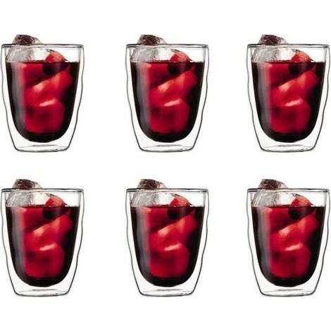 Bodum Transparent Set mit 6 Borosilicat-Gläsern 350 ml (1/3)