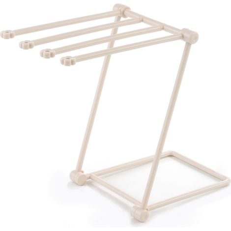 Klappbarer Handtuchhalter, vertikaler Handtuchhalter, Küchenhandtuchorganizer, beige