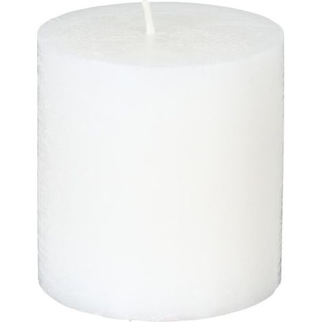Bougie Ronde "Rustic" 7cm Blanc (1/3)