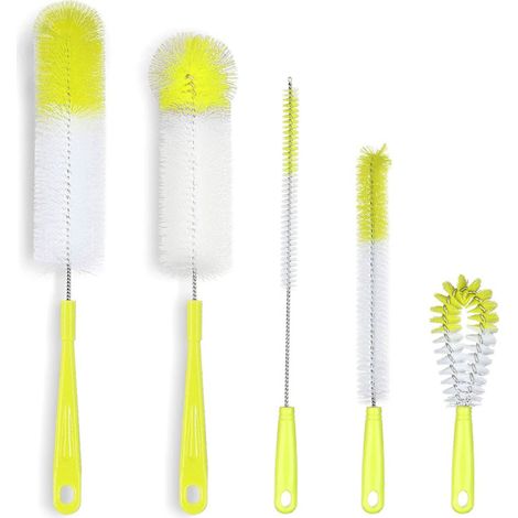 Goupillon et brosse de nettoyage - 1 ensemble, flexible pour canettes bière tasses thé café - Multicolore